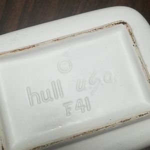 Hull USA F41 Vintage Small White Dish